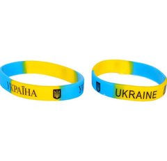 Браслет патриотический силиконовый Украина/Ukraine 366-2