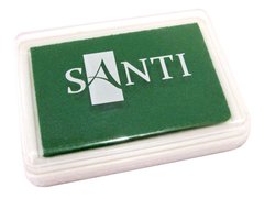Штемпельна подушка Santi з пігментним чорнилом 4*6см Зелена ! ПОШТУЧНО 1/12 ! 740126-з.