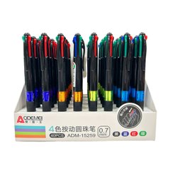 Кулькова ручка 4-ми кольорова Aodemei мікс ADM-15259