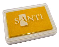 Штемпельна подушка Santi з пігментним чорнилом 4*6см Жовта ! ПОШТУЧНО 1/12 ! 740126-ж.