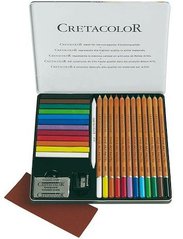 Набір для пастельного живопису Cretacolor Pastel Basic 27 шт у металевій коробці 47020