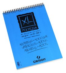 Альбом для акварелі Canson А3 Mix Media Fin 30арк 300г/м спираль CON-200807216R