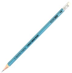 Олівець графітний з гумкою EXONOMIX METALLIC HB асорт E11321