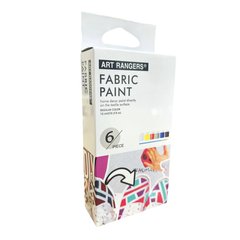 Фарба для тканини Art Nation набір 6кол. по 15мл FabricPaint + пензлик FAC0615