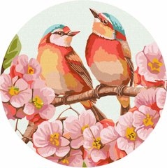 Картина раскраска по номерам на холсте d-33см Идейка КНО-R1024 Весеннее цветение