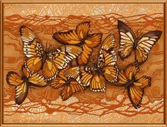 Набір для вишивання бісером Nova Sloboda 40*30см БИС1272 Політ метеликів