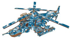 Модель 3D дерев'янна сборна WoodCraft XA-G010H Гелікоптер-4 штурмовий 31,5*25,2*10,8см