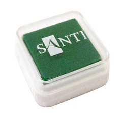 Штемпельна подушка Santi з пігментним чорнилом 2,5*2,5см Зелена ! ПОШТУЧНО 2/24 ! 740124-з.