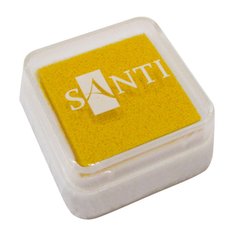 Штемпельна подушка Santi з пігментним чорнилом 2,5*2,5см Жовта ! ПОШТУЧНО 2/24 ! 740124-ж.