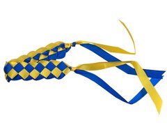 Браслет патриотический плетенка Украина текстиль 366-3
