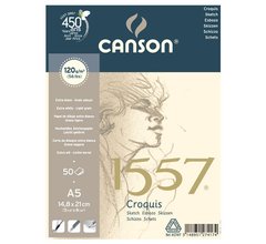 Альбом спіраль 14,8*21см для набросков Canson 120г/м 50арк CON-400065076R