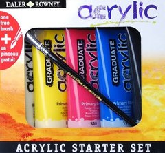 Акрилові фарби художні Набір Daler&Rowney ''Acrylic Starter Set'', 5кол. по 120мл 90732100