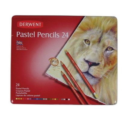 Набір пастельних олівців Pastel Derwent 24шт. мет коробка 32992