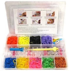 Набір для плетіння з гумок Rainbow Loom 1800шт. + станок +аксесуари