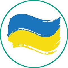 Наліпка-шильда Патриотична Україна д-3см Прапор України