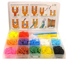 Набір для плетіння з гумок Rainbow Loom 400шт. + рогатка + гачок +аксесуари