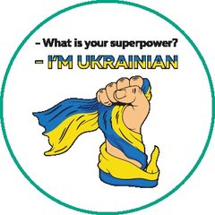 Наліпка-шильда Патриотична Україна д-3см I'M Ukrainian