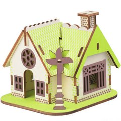 Модель 3D дерев'янна сборна WoodCraft XE-G053H Будиночок Еллі 10,9*9,4*8,3см