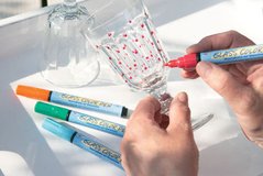 Маркер по стеклу KREUL Glass Color Pen (обжиг) KR-426**, голубой турецкий