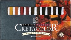 Пастель суха CRETACOLOR 12кол. в карт коробці коричневые оттенки 48412