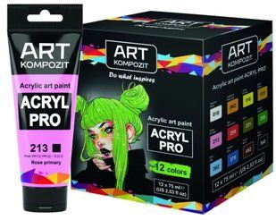 Краска акриловая Art Kompozit набор 12цв. по 75мл. 520869