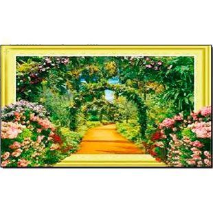 Алмазна мозаїка по номерам на холсті з 3D ефектом 40*50см Josef Otten ELT0036 Доріжка в арках