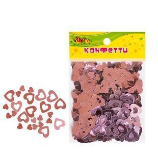 Конфетті Kidis Серця рожеві 15мм 10гр 8869