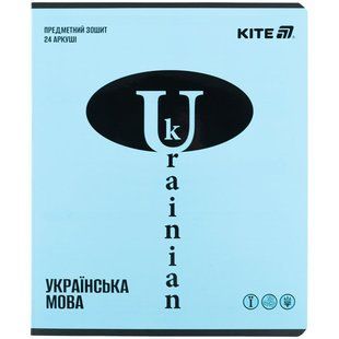 Зошит шкільний А5+ 24арк Kite предметний лін. Bright Укр. мова K25-240-19