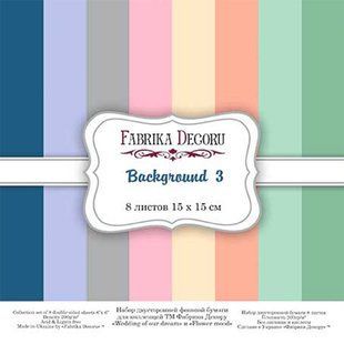 Набір паперу для скрапбукінгу Фабрика Декору FDSP-03003 Backgrounds 3 15*15см 8арк 200г/м2