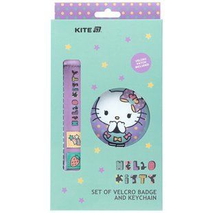 Патч - Нашивка на ліпучці Kite з підвіскою на карабині Hello Kitty HK25-3010-1