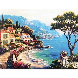Алмазна мозаїка по номерам на холсті 40*50см Sultani ST-00119 Чудова набережна