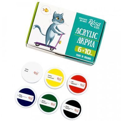 Акрил фарби Rosa Kids 6кол. по 10мл Cats 301213