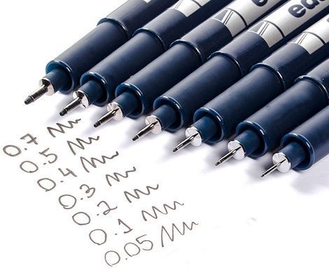 Ручка капиллярная Edding линер Drawliner Черный 0,8мм e-1880/0,8