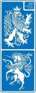 Трафарет самоклейка многоразовый 8,5*23,5см №251 серия Геральдика