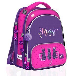 Рюкзак (ранець) м'який 1Вересня Yes 555478 S-30 Juno Ultra Stylish kitties 36*27*17см