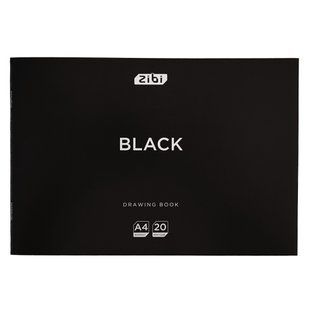 Альбом для рисования А4 20л. ZiBi Black 120г/м ZB.1423-01