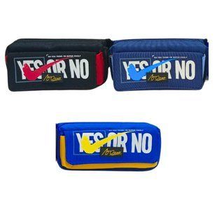 Пенал текстильный Лидер 20*9*6см, Yes or No микс №7101-Е