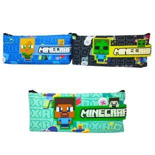 Пенал текстильный Лидер PVC с подвеской 20*9*7см, Майнкрафт Minecraft микс №H-286
