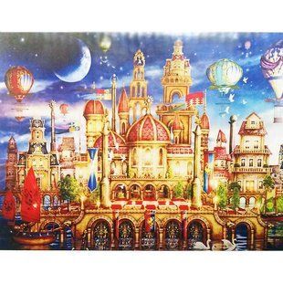 Алмазна мозаїка по номерам на холсті 40*50см Sultani ST-00130 Казковий замок