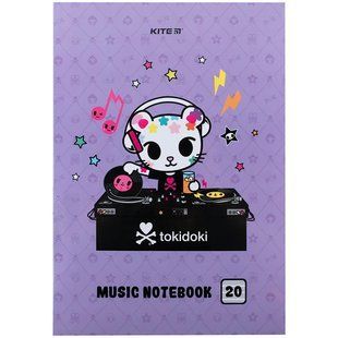 Тетрадь нотная KITE А4 20арк tokidoki TK24-404