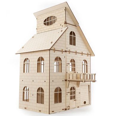 Деревянная сборная механическая 3D модель EVA Eco-Wood-Art DOLL HOUSE 001041