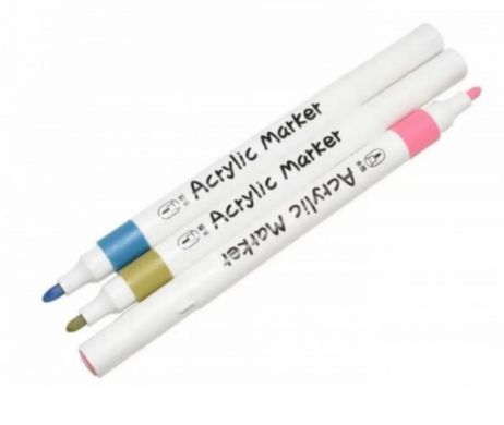 Маркер универсальный акриловый Yulin Acrylic Marker набор 80 шт Y-04-80 в пластиковом футляре 8048