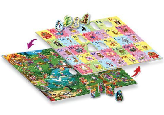 Гра DankoToys DT 33U Абетка пазли укр. Казкове Королівство