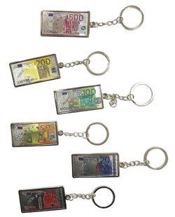 Брелок металлический Евро 5,5см, ассорти №476