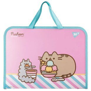 Портфель А4 Yes пластик на молнии FC Pusheen. Stormy 492238