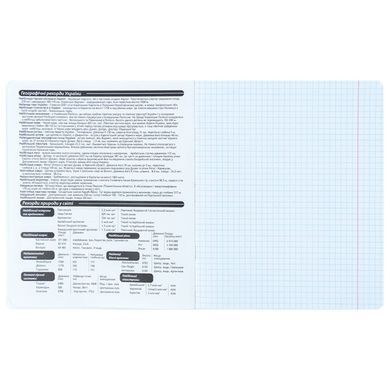 Тетрадь школьная предметная А5+ 168*203мм 48л. Kite в клетку, Cyber География K25-240-25