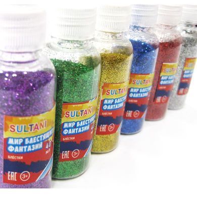 Блестки сухие Sultani 40мл Стандарт 1шт, ST-5662, синий