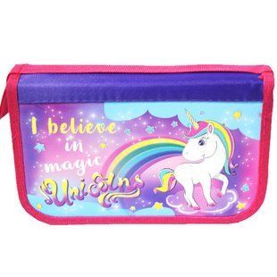Пенал 2 отделения без наполнения Kidis 7459 Unicorn