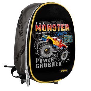 Рюкзак (ранець) м'який 1Вересня Yes міні 552509 "Monster Truck", чорний K-43 25*20*9см