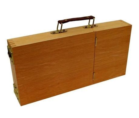 Этюдник-пенал D.K. Art-Craft акварельный деревянный (вяз) 33*16,5*5см 15143